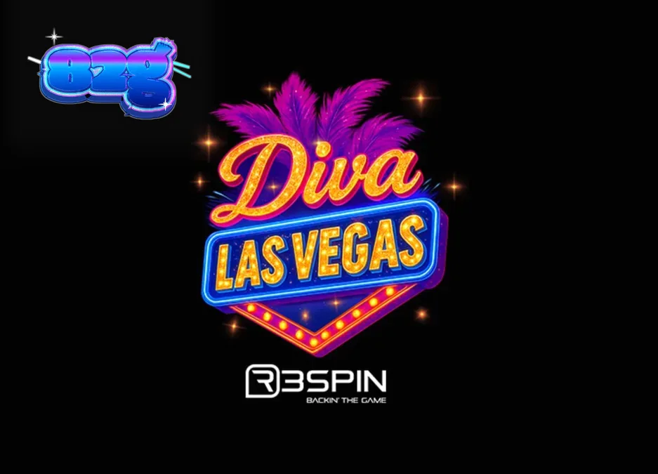 Interface do jogo de slot Diva Las Vegas com luzes de neon e roda de bônus